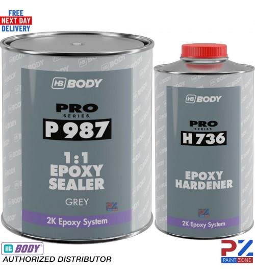 HB BODY P987 2K 1:1 EPOXY SEALER GREY WITH H736 EPOXY HARDENER 2LTR KIT
